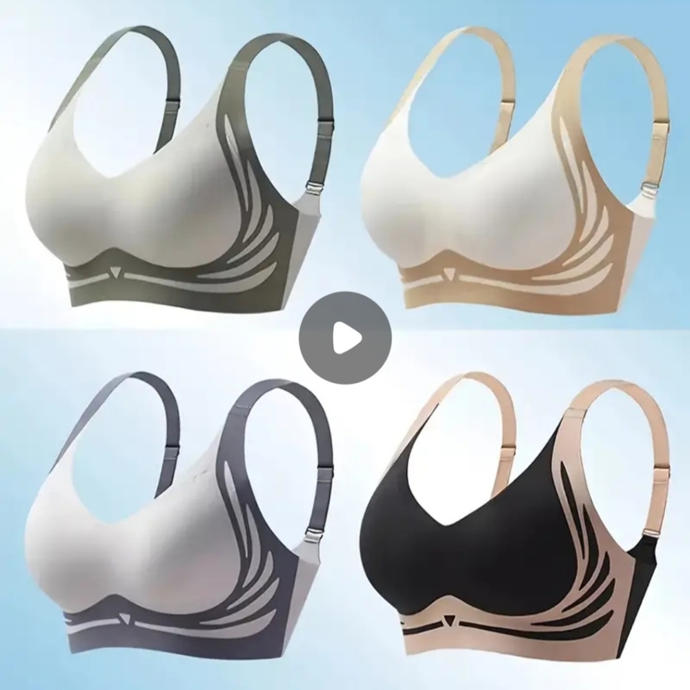 New 4 Piece Seamless Lifting Anti Gravity Bras Sz XL